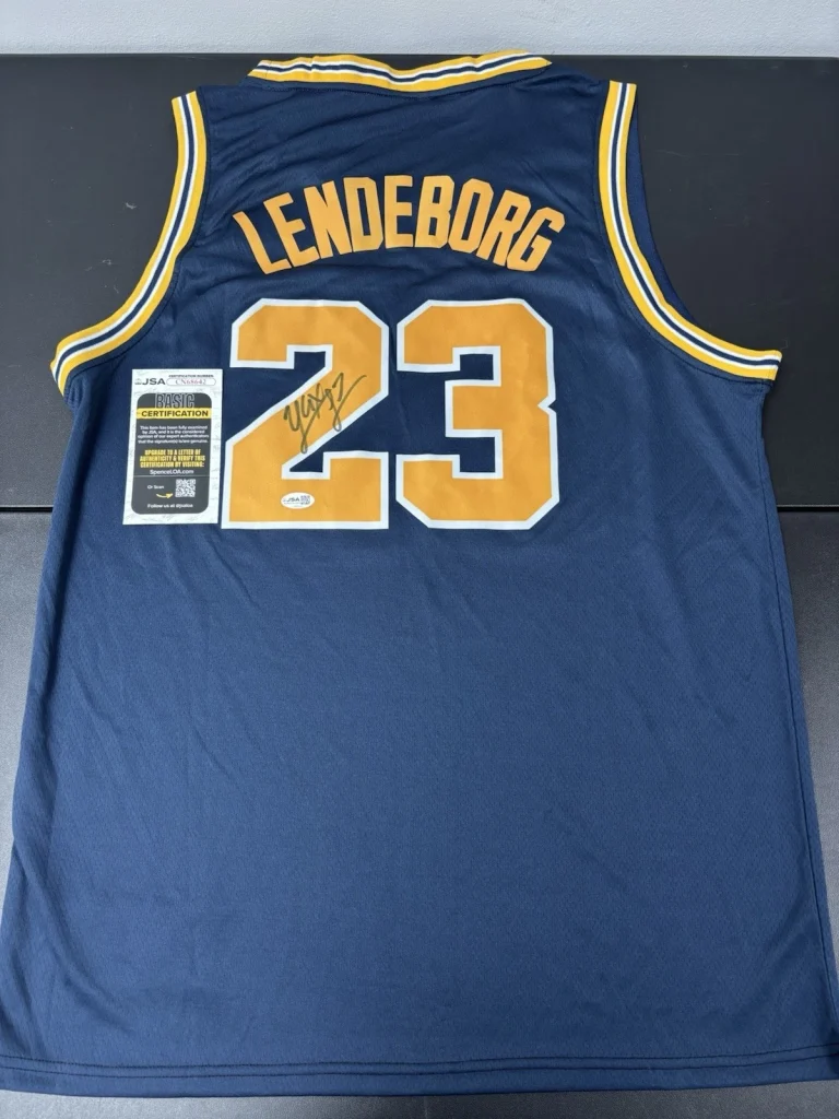 YAXEL LENDEBORG signed autographed MICHIGAN WOLVERINES Jersey. Jsa Coa . Champs!