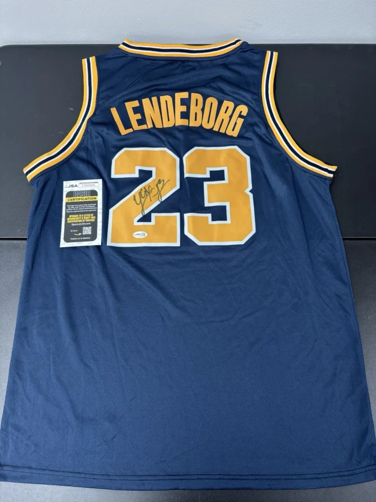 YAXEL LENDEBORG signed autographed MICHIGAN WOLVERINES Jersey. Jsa Coa . Champs!