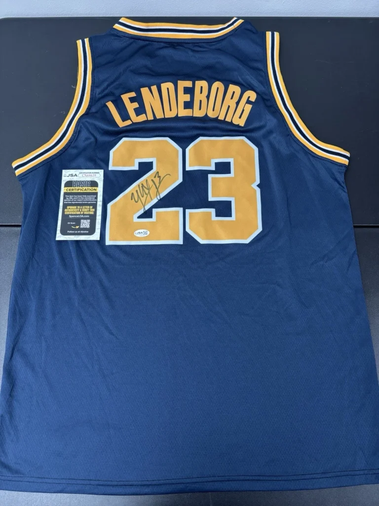 YAXEL LENDEBORG signed autographed MICHIGAN WOLVERINES Jersey. Jsa Coa . Champs!