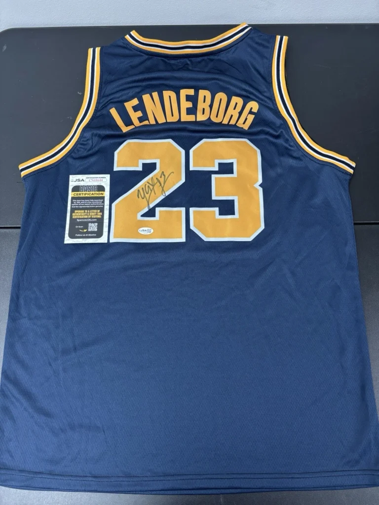 YAXEL LENDEBORG signed autographed MICHIGAN WOLVERINES Jersey. Jsa Coa . Champs!