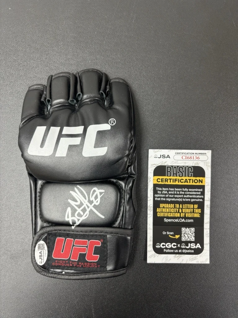 MICHAEL MORALES SIGNED Autographed UFC GLOVE JSA COA