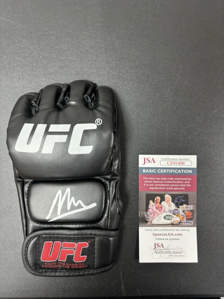 MOVSAR  EVLOEV AUTOGRAPHED SIGNED UFC FIGHT GLOVE JSA  COA