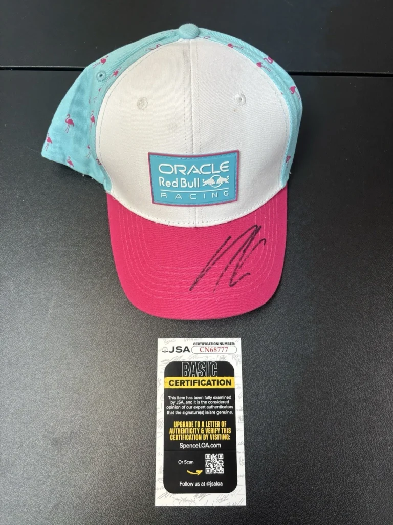 Arvid Lindblad Autographed Authentic Red Bull Hat.  Cash App Racing Bulls F1 JSA