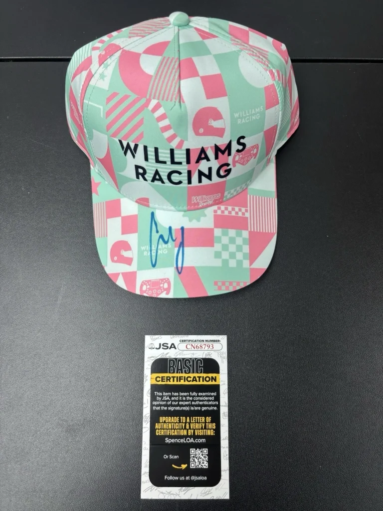 Carlos Sainz Signed Official Williams Racing Hat F1 Superstar #55 Spain. JSA Coa