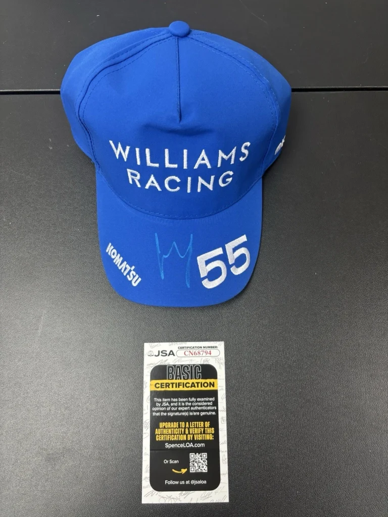 Carlos Sainz Signed Official Williams Racing Hat F1 Superstar #55 Spain. JSA Coa