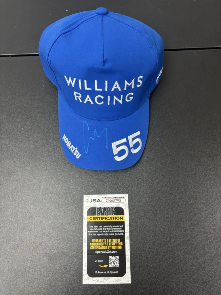 Carlos Sainz Signed Official Williams Racing Hat F1 Superstar #55 Spain. JSA Coa