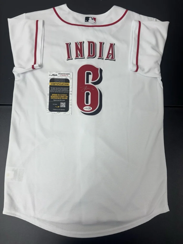 Jonathan India Cincinnati Reds Autographed Jersey JSA COA