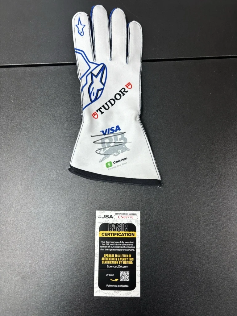 Liam Lawson Autographed Visa Cash App Racing Bulls Racing Glove Formula 1 JSA