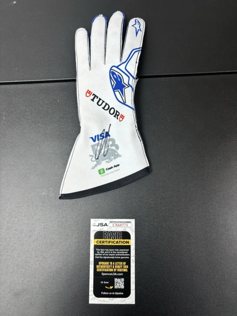 Liam Lawson Autographed Visa Cash App Racing Bulls Racing Glove Formula 1 JSA