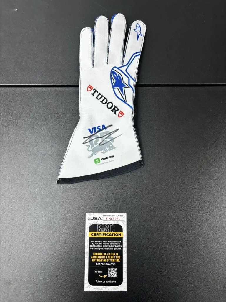 Liam Lawson Autographed Visa Cash App Racing Bulls Racing Glove Formula 1 JSA