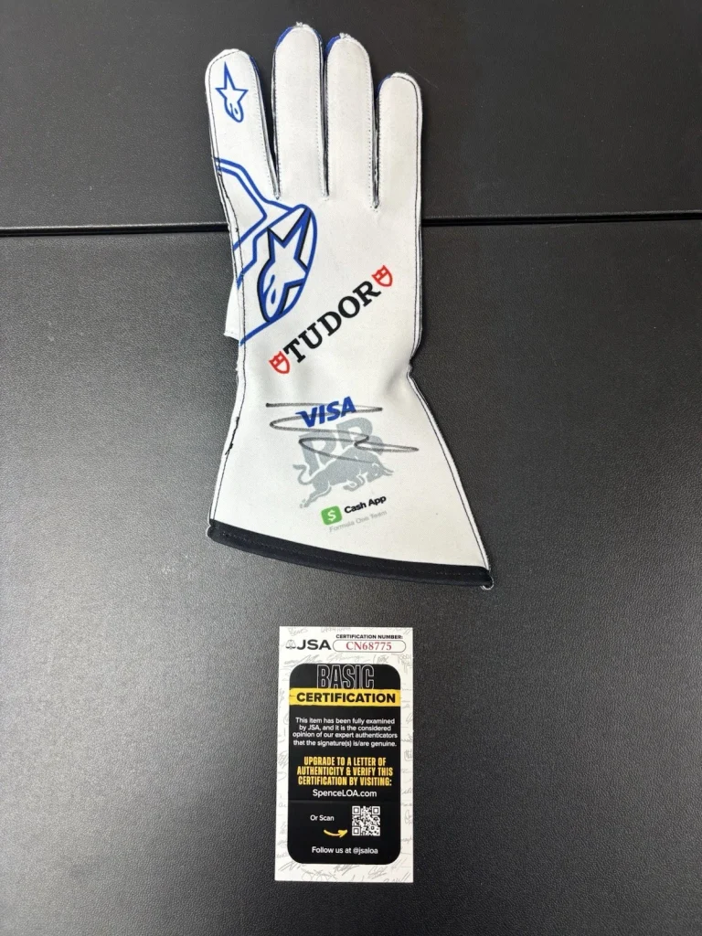 Liam Lawson Autographed Visa Cash App Racing Bulls Racing Glove Formula 1 JSA