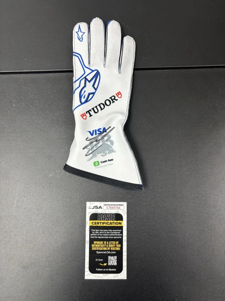 Liam Lawson Autographed Visa Cash App Racing Bulls Racing Glove Formula 1 JSA
