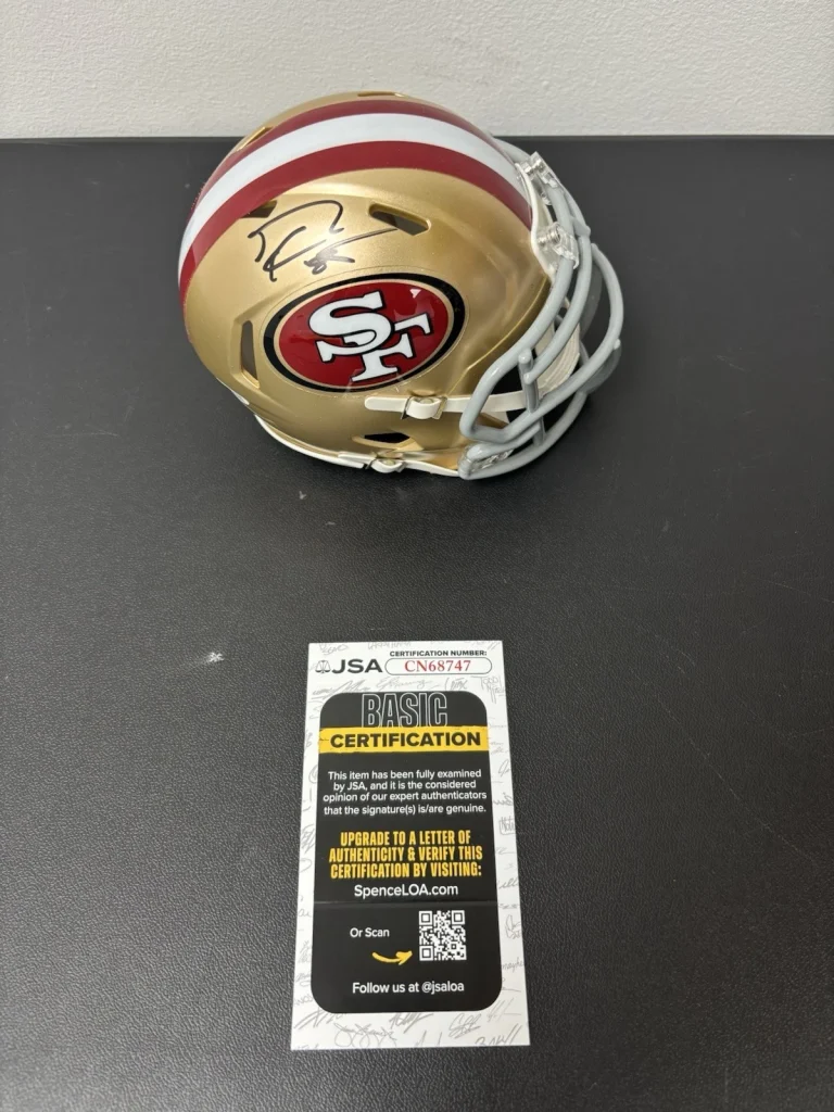 GEORGE KITTLE San Francisco 49ers Autographed Signed Mini Helmet. JSA Coa