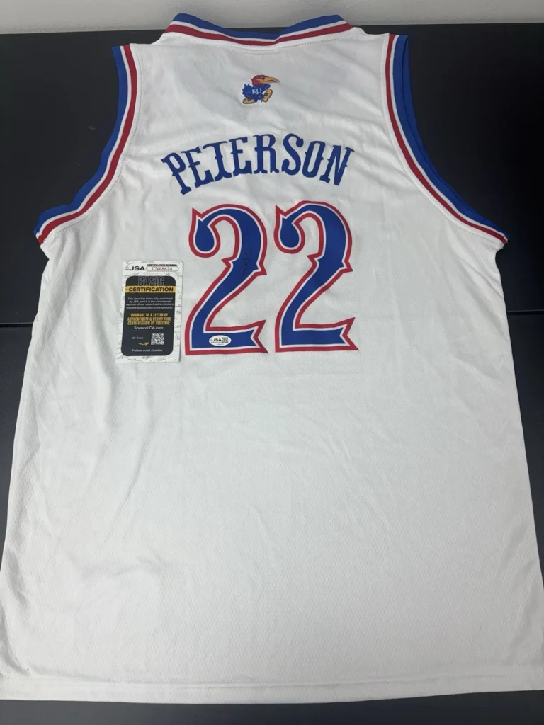 Darryn Peterson Signed Autographed Kansas Jayhawks Jersey #22 ~ JSA COA
