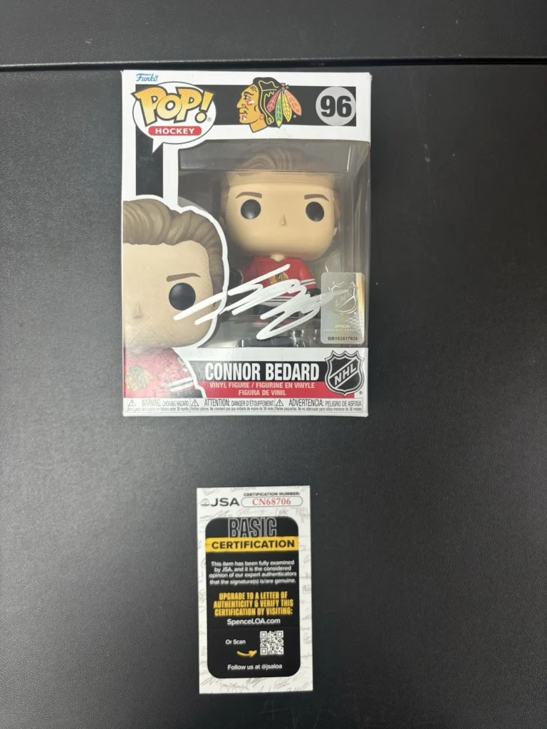 Connor Bedard signed Autographed Funko Pop Jsa COA