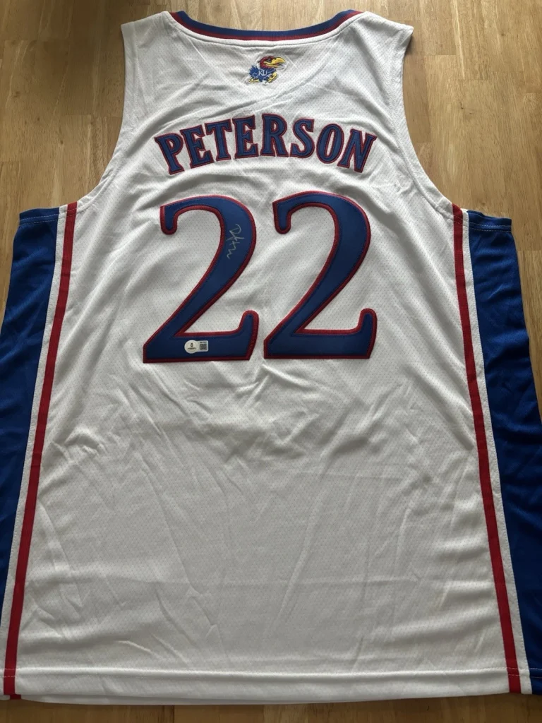 Darryn Peterson Signed Autographed Kansas Jayhawks Jersey #22 ~ Beckett Coa