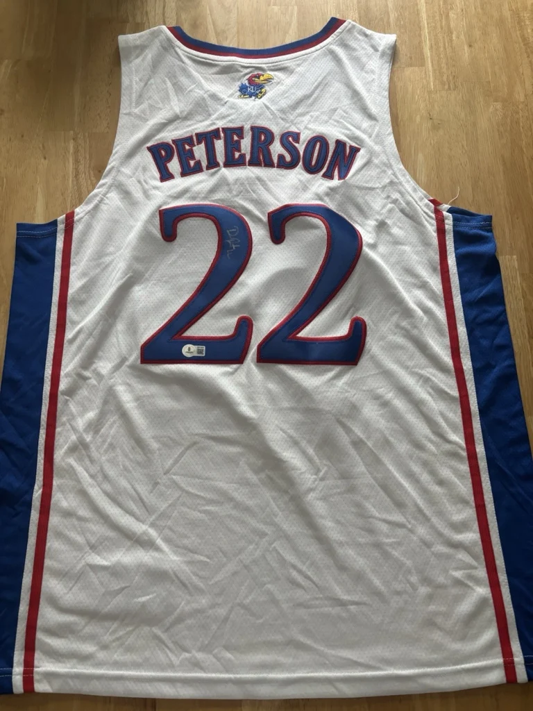 Darryn Peterson Signed Autographed Kansas Jayhawks Jersey #22 ~ Beckett Coa