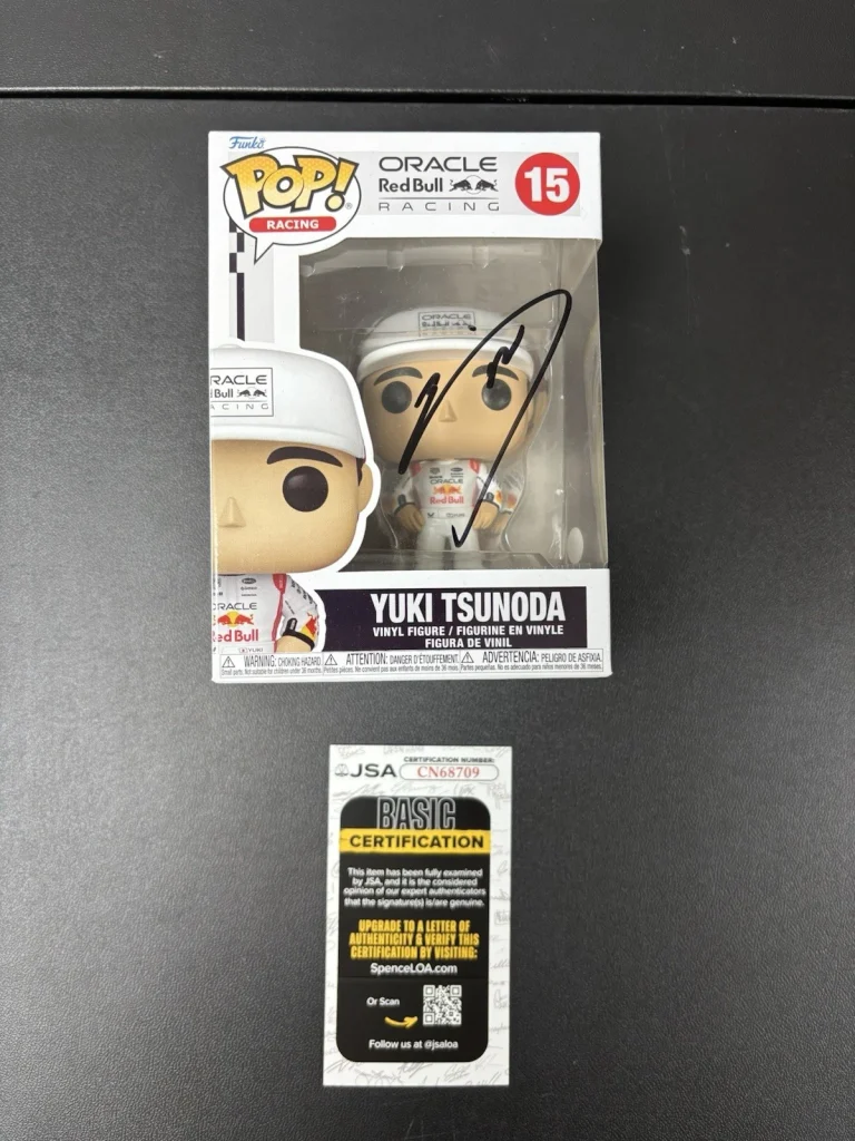 Yuki Tsunoda Signed Formula One F1 Oracle Red Bull Racing Funko Pop #15 JSA COA