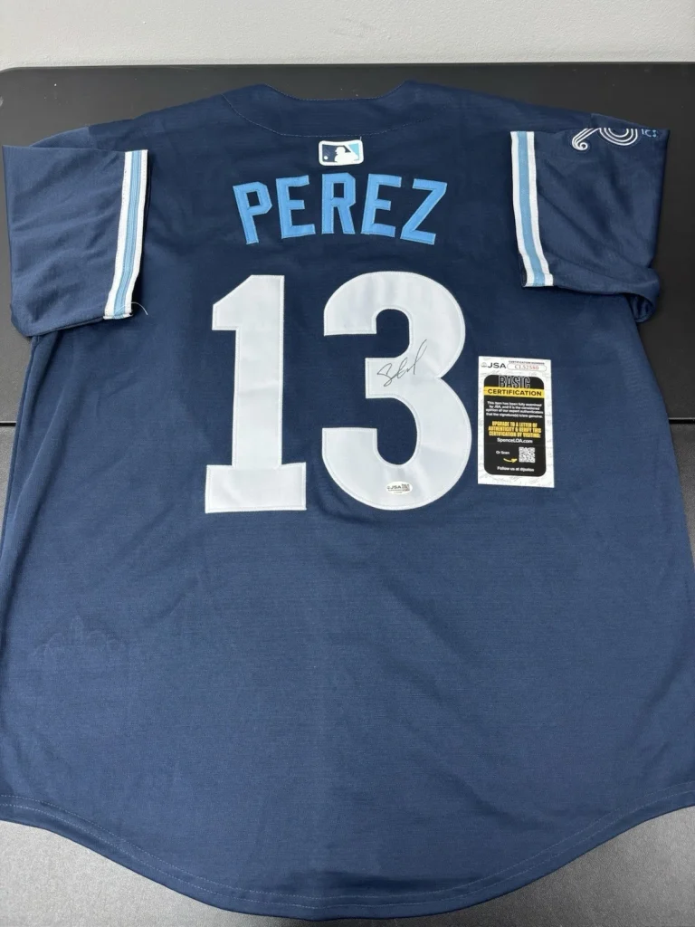 Salvador Perez Signed Autographed Kansas City Royals Jersey. JSA Coa