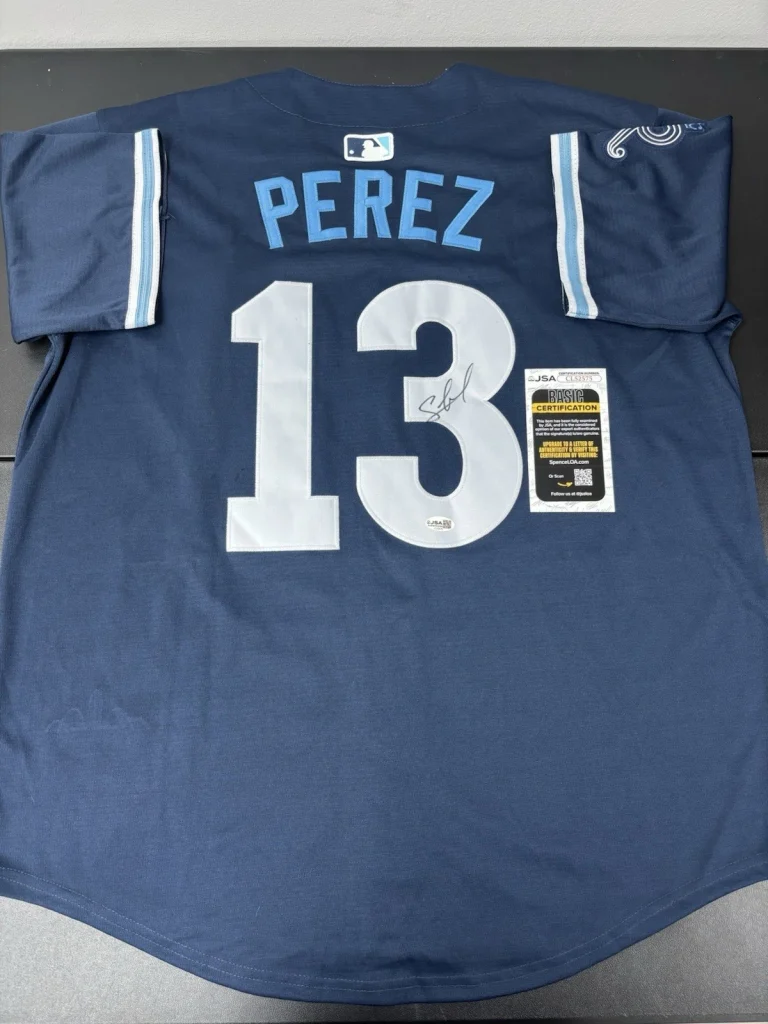 Salvador Perez Signed Autographed Kansas City Royals Jersey. JSA Coa
