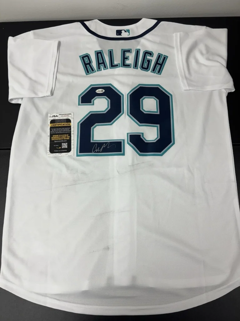 Cal Raleigh Signed Autographed Seattle Mariners Jersey. JSA Coa. “ Big Dumper”.