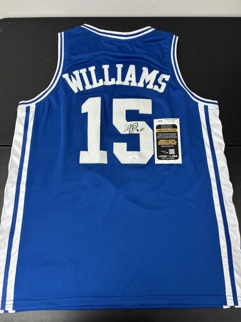 Mark Williams Signed Autographed Duke Blue Devils Jersey. Jsa Coa. Phx Suns