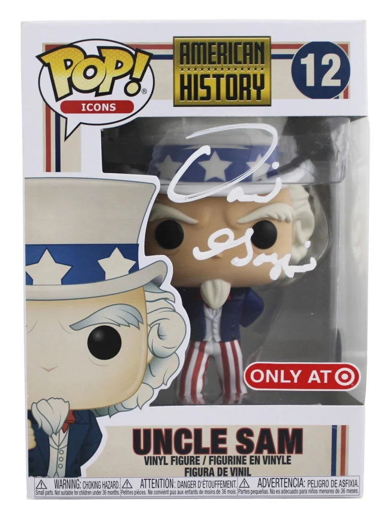 David Goggins Signed Uncle Sam #12 Funko Pop Vinyl Figure w/ White Sig BAS