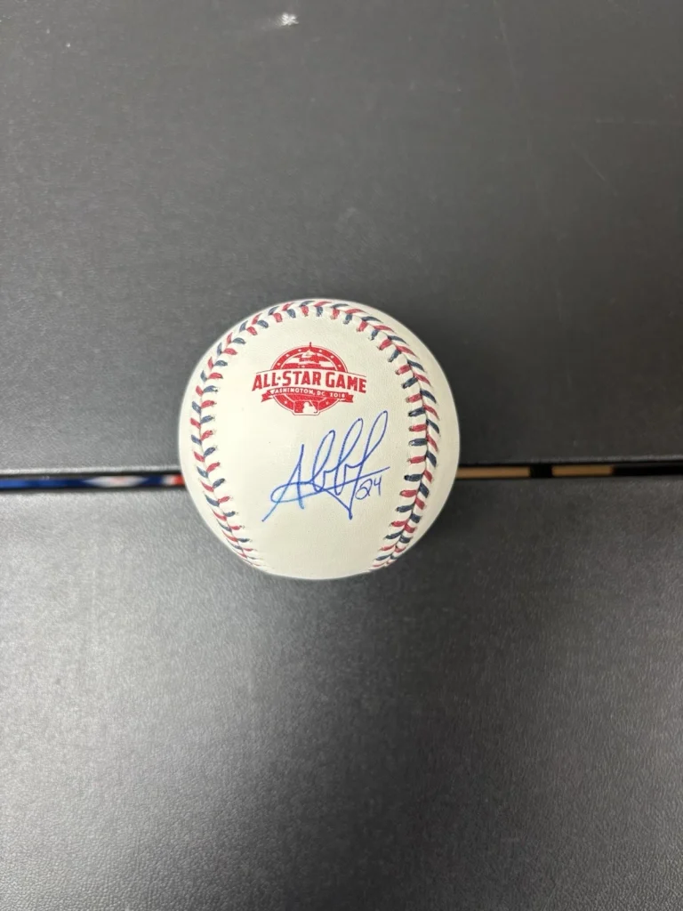 Jesus Aguilar Milwaukee Brewers Signed Autographed 2018 All Star Ball JSA COA
