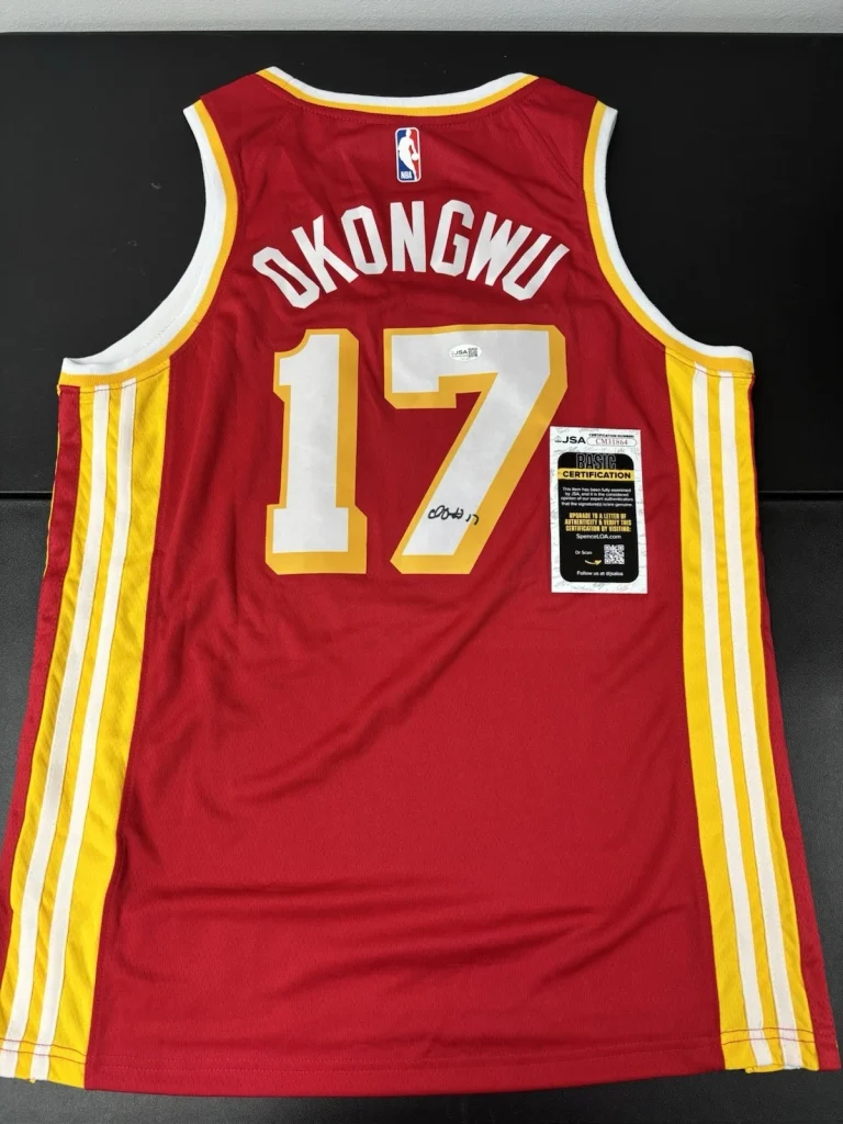 Onyeka Okongwu Signed Autographed Atlanta Hawks Jersey Jsa Coa Certified