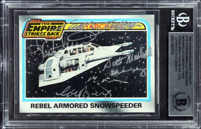 Star Wars (5) Bailey +5 Signed 1980 SW Empire Strikes Back #139 Card BAS Slab 2