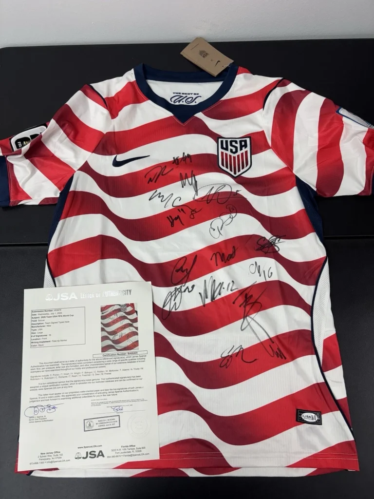 2026 USMNT FIFA World Cup Signed Team Jersey 16 AUTOS PULISIC BALOGUN +. JSA LOA
