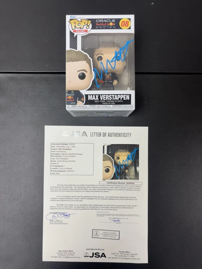 Max Verstappen Signed autographed Oracle Red Bull Racing #03 Funko Pop! Jsa LOA