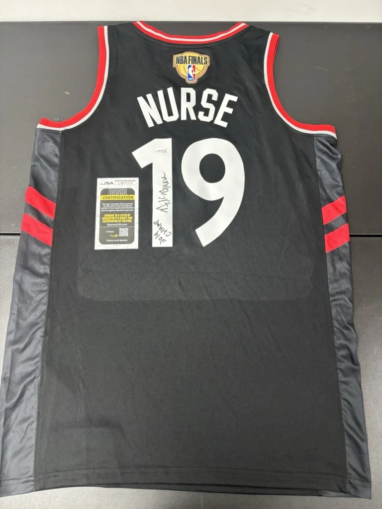 Nick Nurse Signed Autographed Inscribed Toronto Raptors Jersey. JSA Coa. Champs
