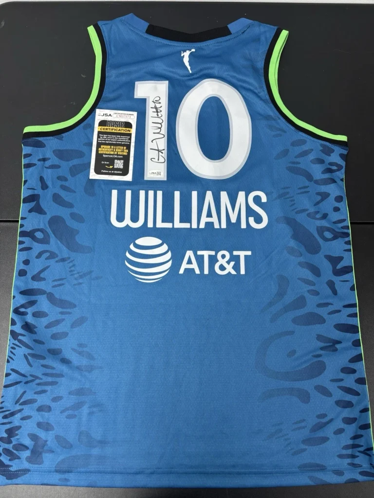 Courtney Williams Minnesota Lynx Autographed Jersey WNBA Star JSA COA