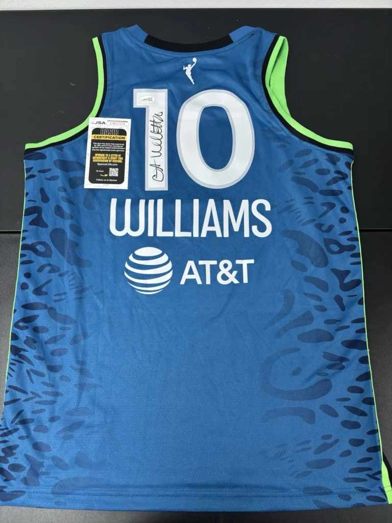 Courtney Williams Minnesota Lynx Autographed Jersey WNBA Star JSA COA