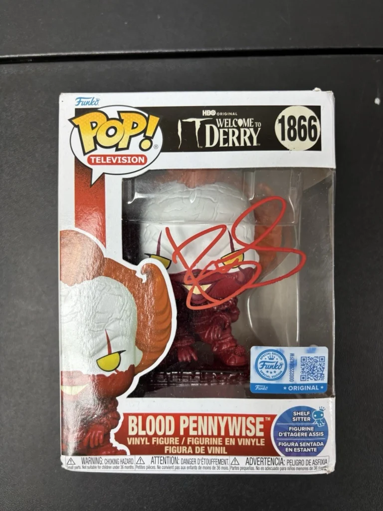 Bill Skarsgard Signed Autographed Pennywise IT Funko Pop. JSA Coa