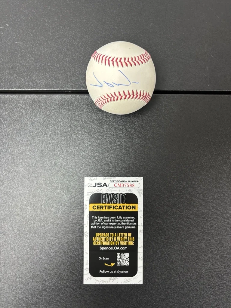 Jacob Wilson Signed Official Major League Baseball Oakland Athletics . JSA Coa