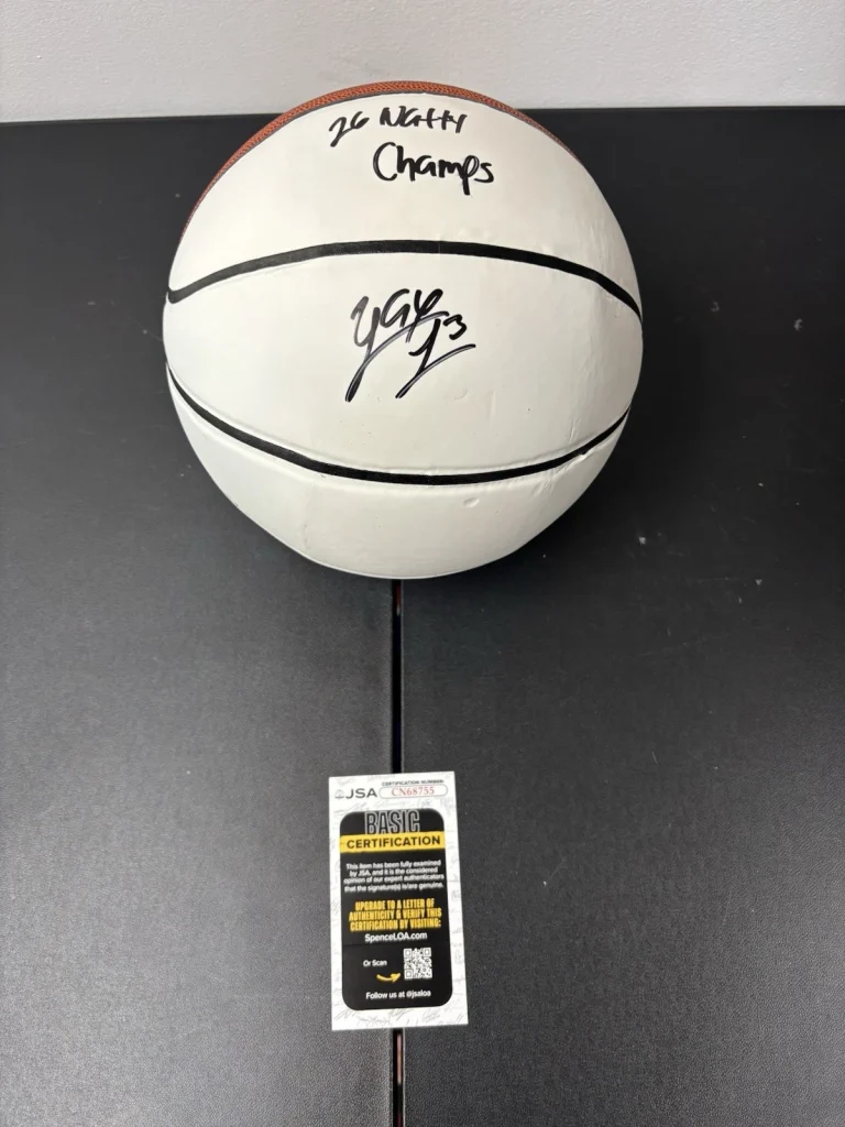 Yaxel Lendeborg Signed Autographed Inscribed Basketball. Jsa Coa. Michigan