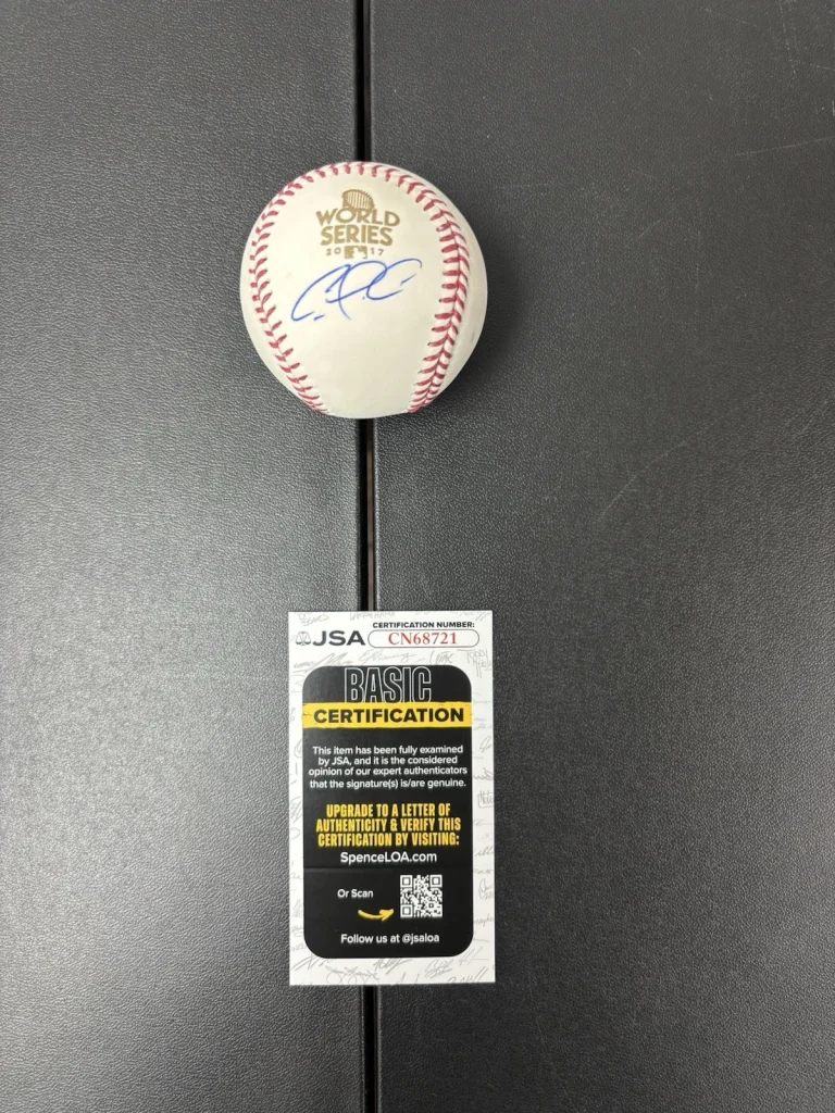 Carlos Correa Signed Auto 2017 World Series Baseball Houston Astros JSA COA