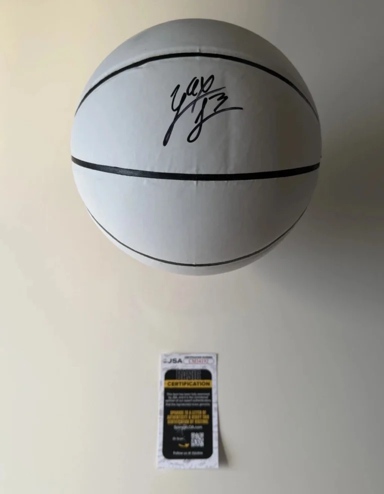 Yaxel Lendeborg Golden State Warriors Autographed Basketball Michigan JSA COA