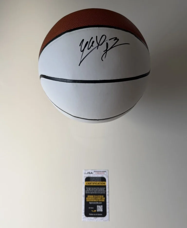 Yaxel Lendeborg Golden State Warriors Autographed Basketball Michigan JSA COA