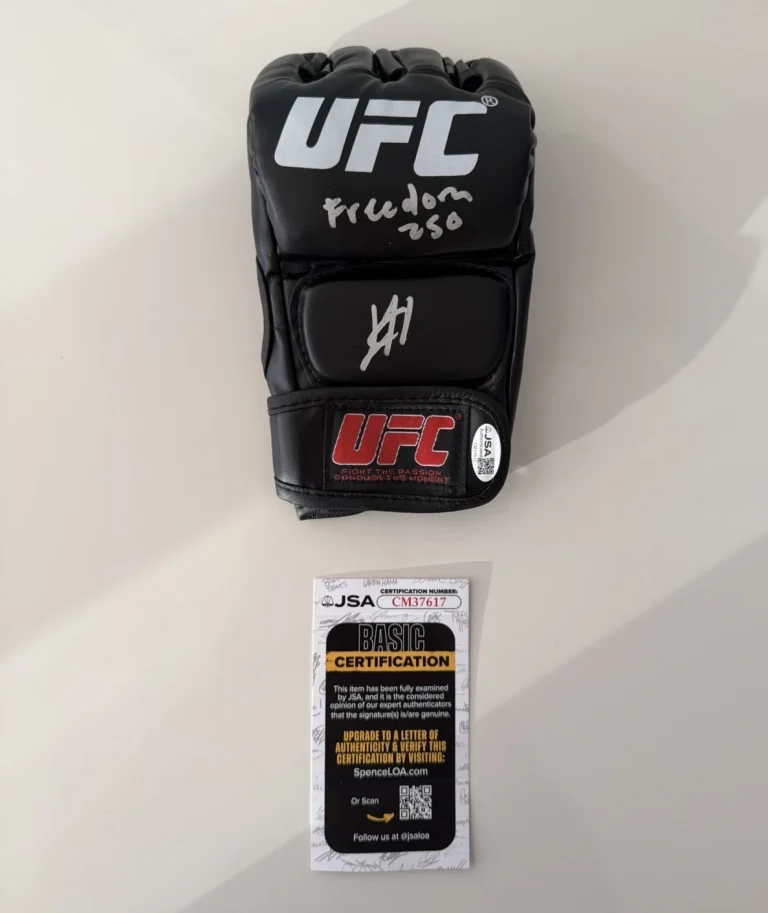 Josh Hokit Autographed UFC Glove MMA Fighter Rare Inscribed Freedom 250 JSA COA
