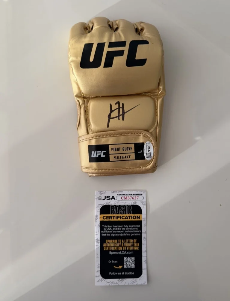 Josh Hokit Autographed Gold UFC Glove MMA Rare JSA COA