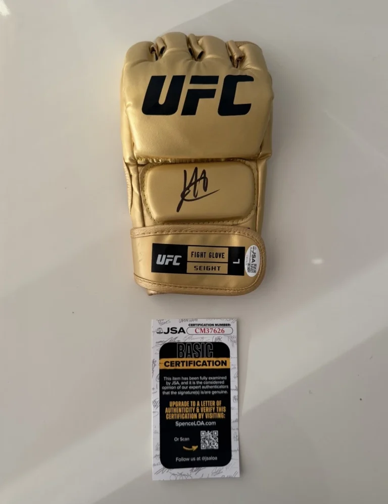 Josh Hokit Autographed Gold UFC Glove MMA Rare JSA COA