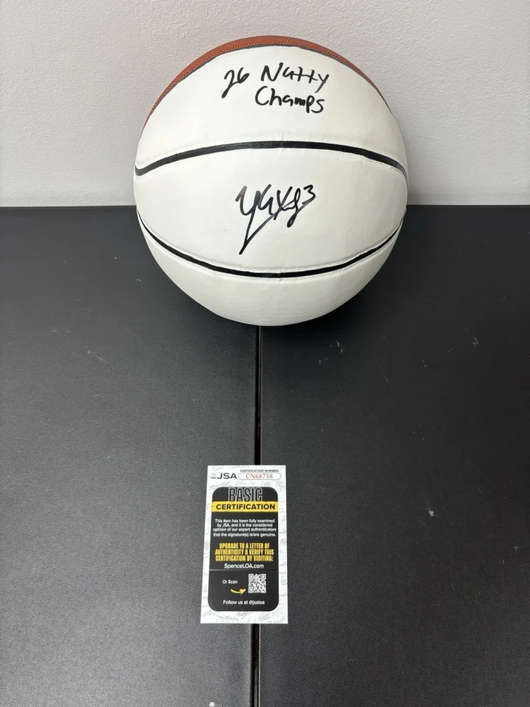 Yaxel Lendeborg Signed Autographed Inscribed Basketball. Jsa Coa. Michigan