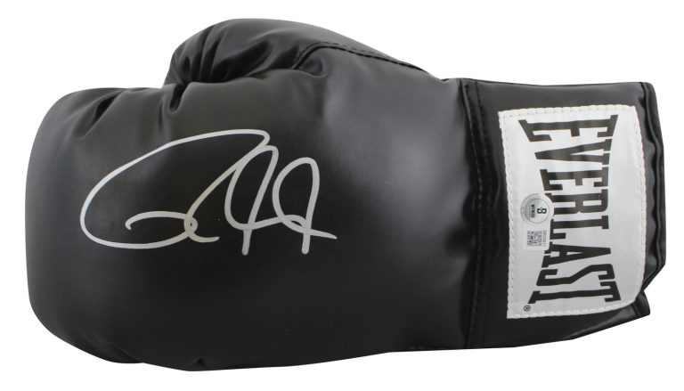 Roy Jones Jr. Authentic Signed Black Left Hand Everlast Boxing Glove BAS Witness