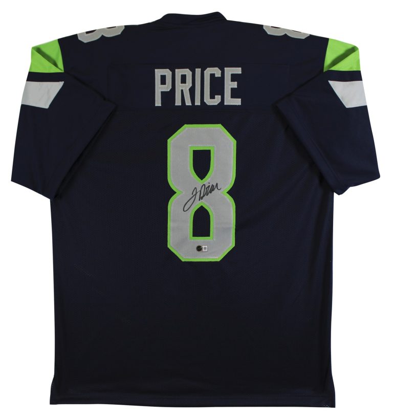 Jadarian Price Authentic Signed Navy Pro Style Jersey Autographed BAS Witnessed