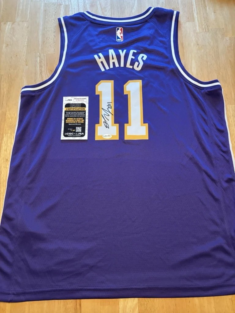 JAXSON HAYES Signed Autographed Los Angeles Lakers Basketball Jersey. JSA Coa