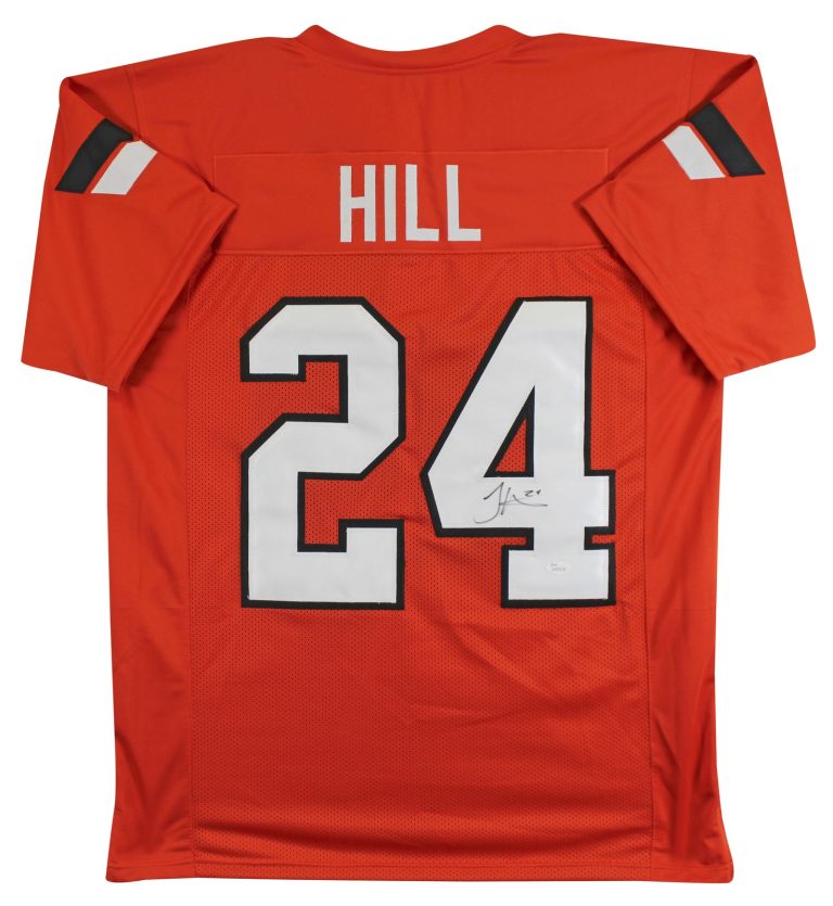 OK State Tyreek Hill Authentic Signed Orange Pro Style Jersey JSA Witness