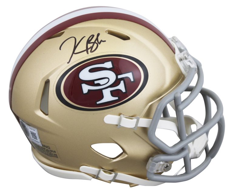 49ers Kaelon Black Authentic Signed Speed Mini Helmet Autographed BAS Witnessed